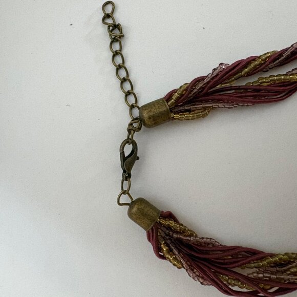 Purple Gold Tone Rhinestone Peacock Pendant Necklace Bohemian Statement Jewelry - Picture 6 of 7